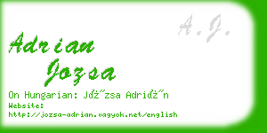adrian jozsa business card